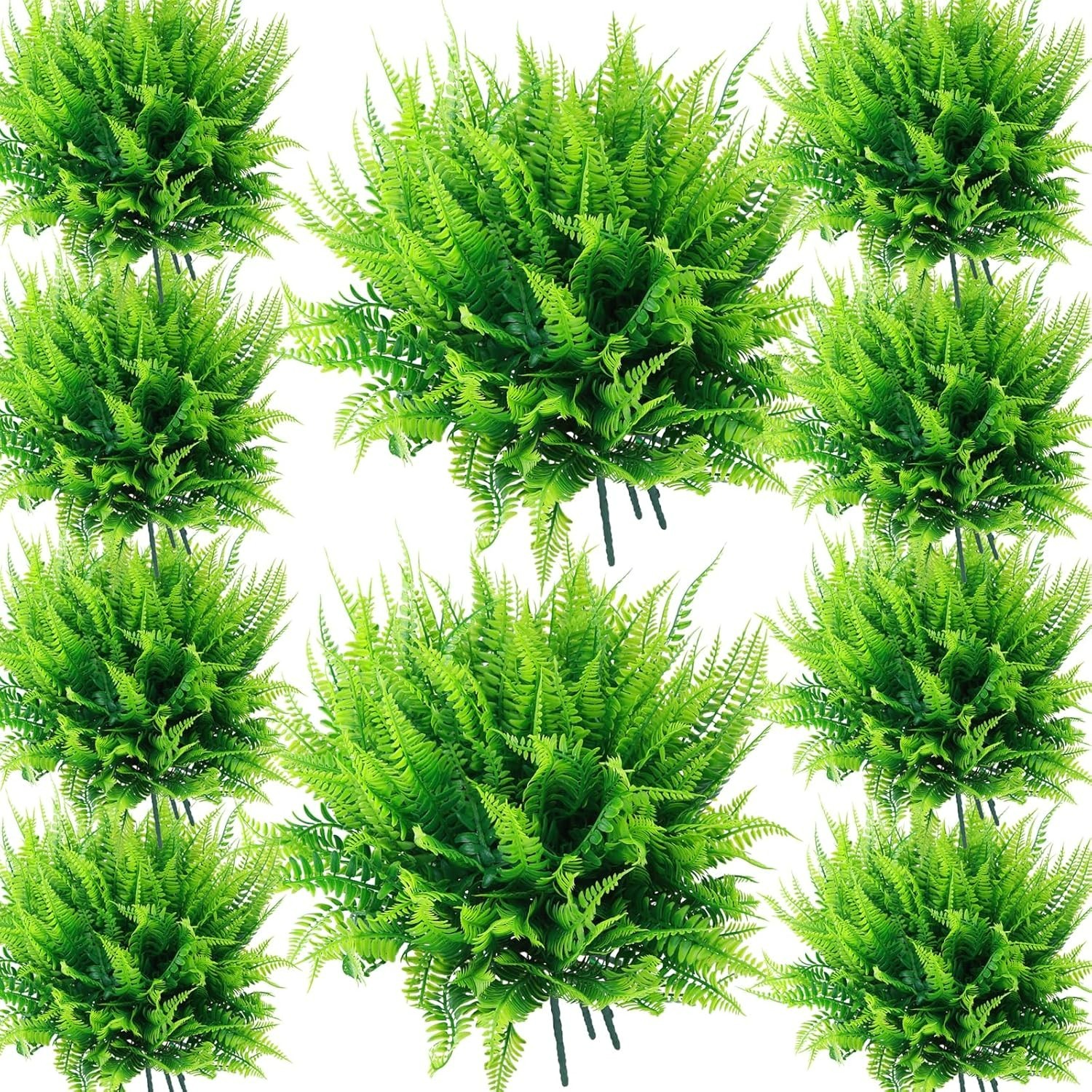 Easy-Care 10-Pack Artificial Ferns: Perfect for -Round Indoor/Outdoor Use
