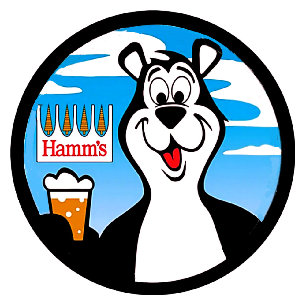 Hamm&rsquo;s Beer Sticker Decal Sign Vintage Replica Hamm&rsquo;s Bear Drinking Brewski