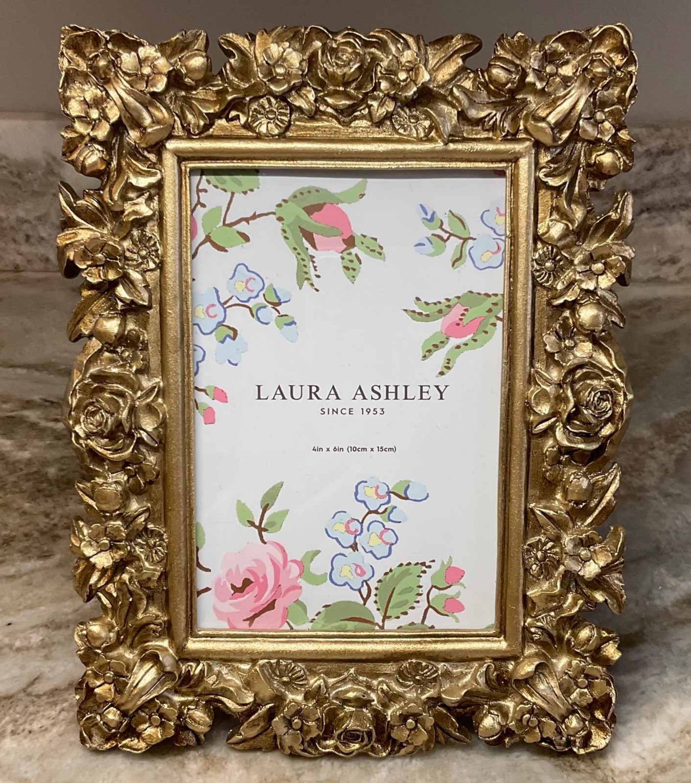 Picture Frame Pretty Floral Design Laura Ashley 4×6 Vertical Or Horizontal New