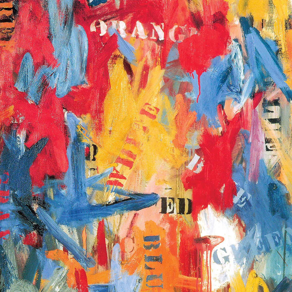 32W »x40H » FALSE START by JASPER JOHNS – USA STENCIL AMERICA – CHOICES of CANVAS
