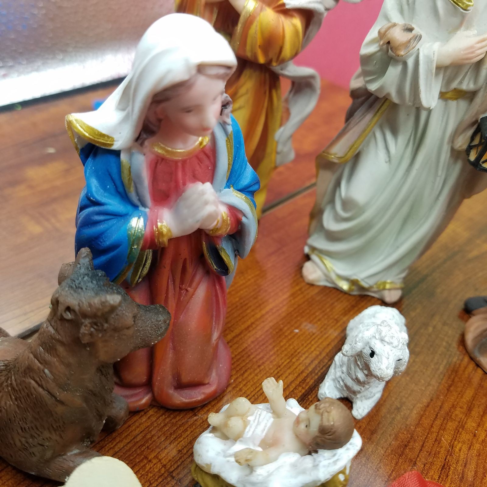 Christmas Nativity Scene Set Figures Polyresin Figurines Baby Jesus 11PCS SET