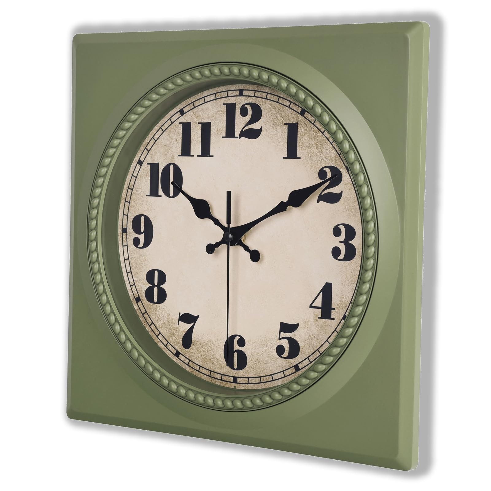 Vintage Wall Clock 1950s Style Retro 50&rsquo;s Mid Century Square Battery Operated