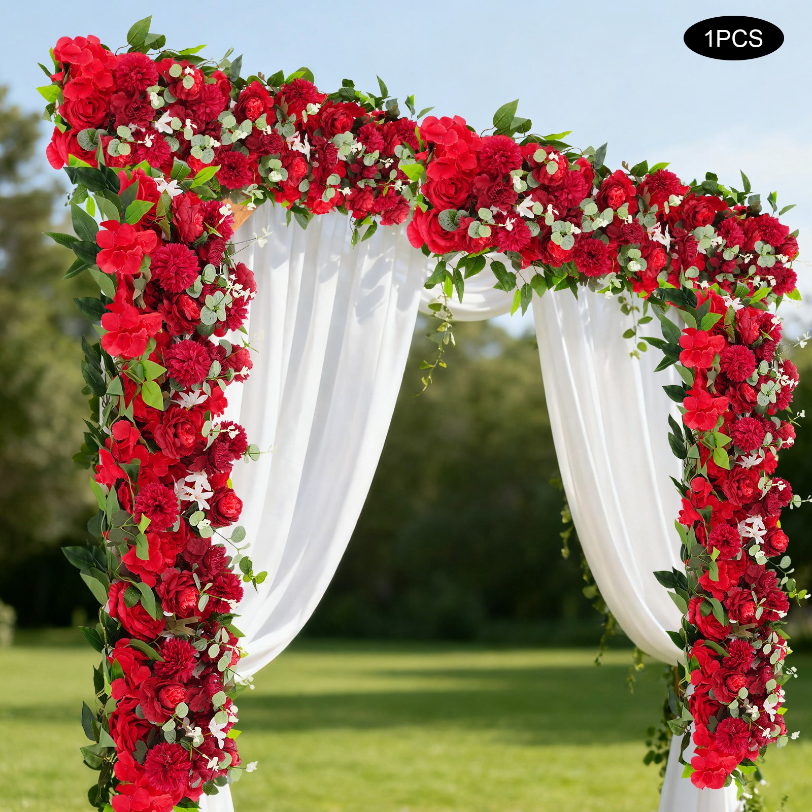 Artificial Flower Artificial Polyester Fibre Flowers Row 100*30cm for Home Decor