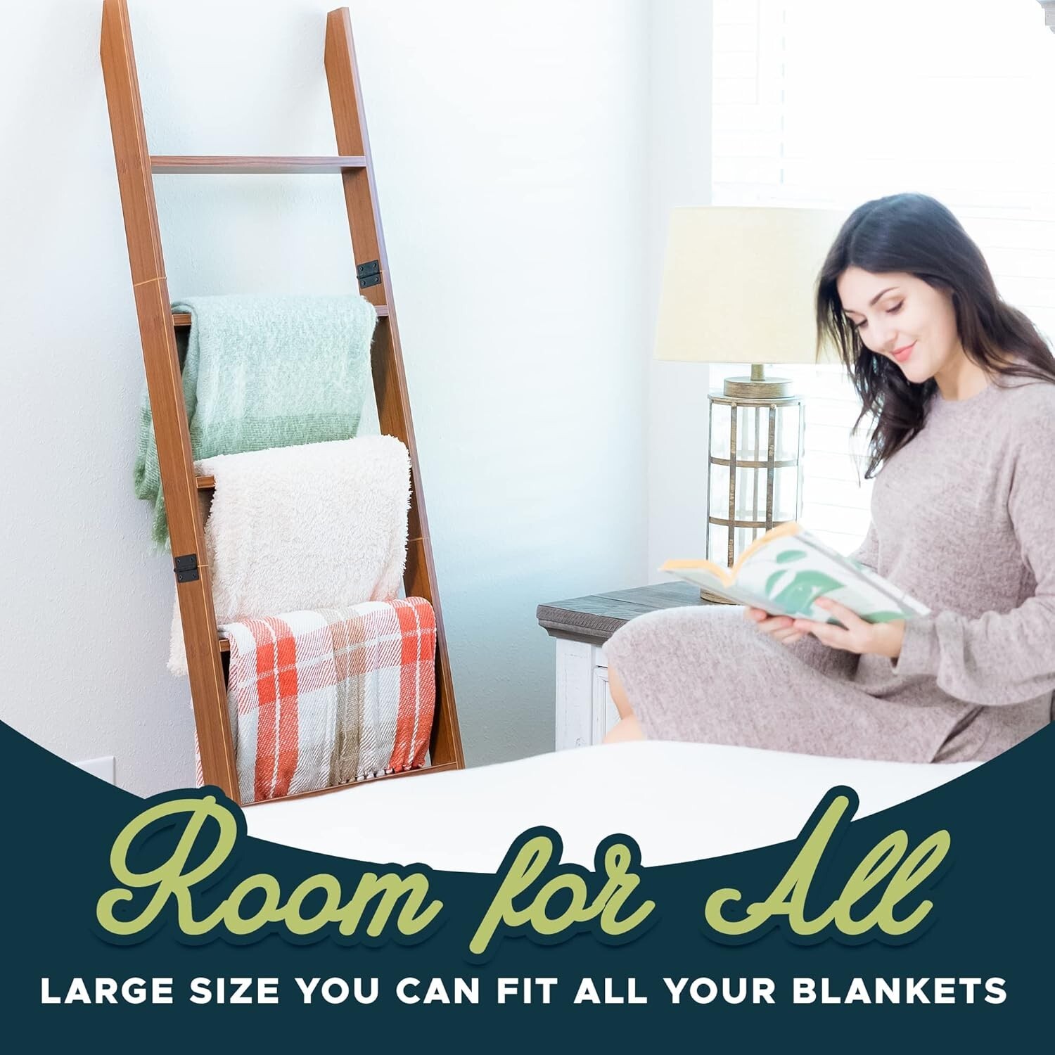 Versatile T-Shape Blanket Ladder for Compact Spaces – Easy Assembly Design