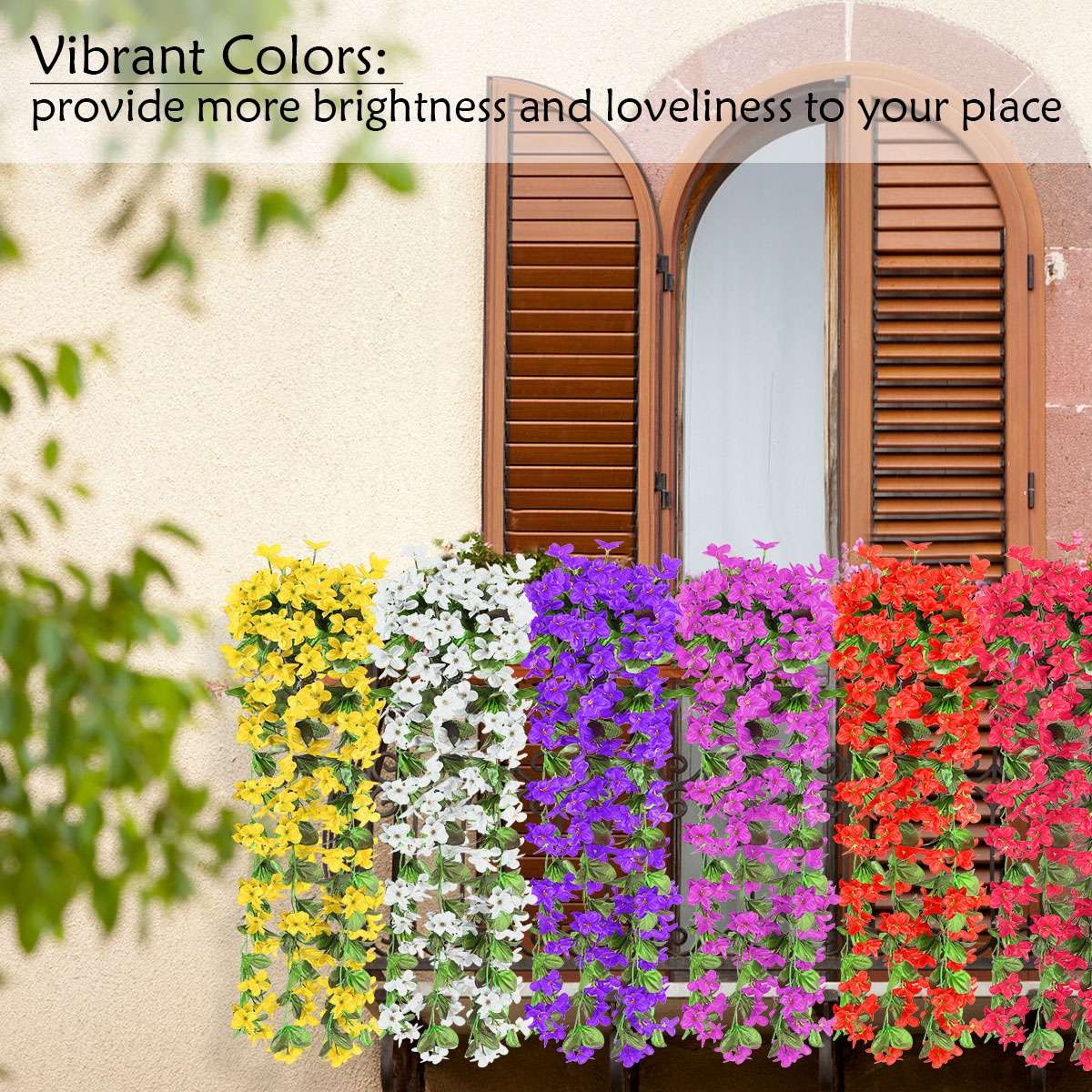 Fake Artificial Hanging Flowers Vine Plant Home Garden Decor Outdoor Indoor LOT