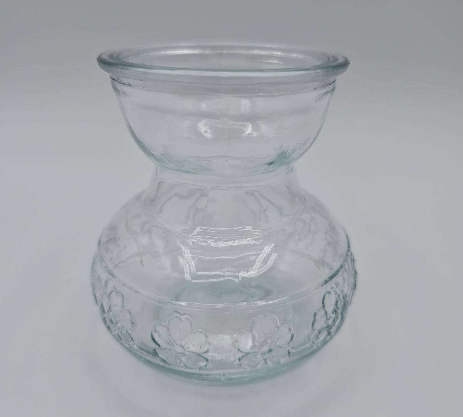 Vintage Clear Glass Bulb Forcing Jar Bluish Tint