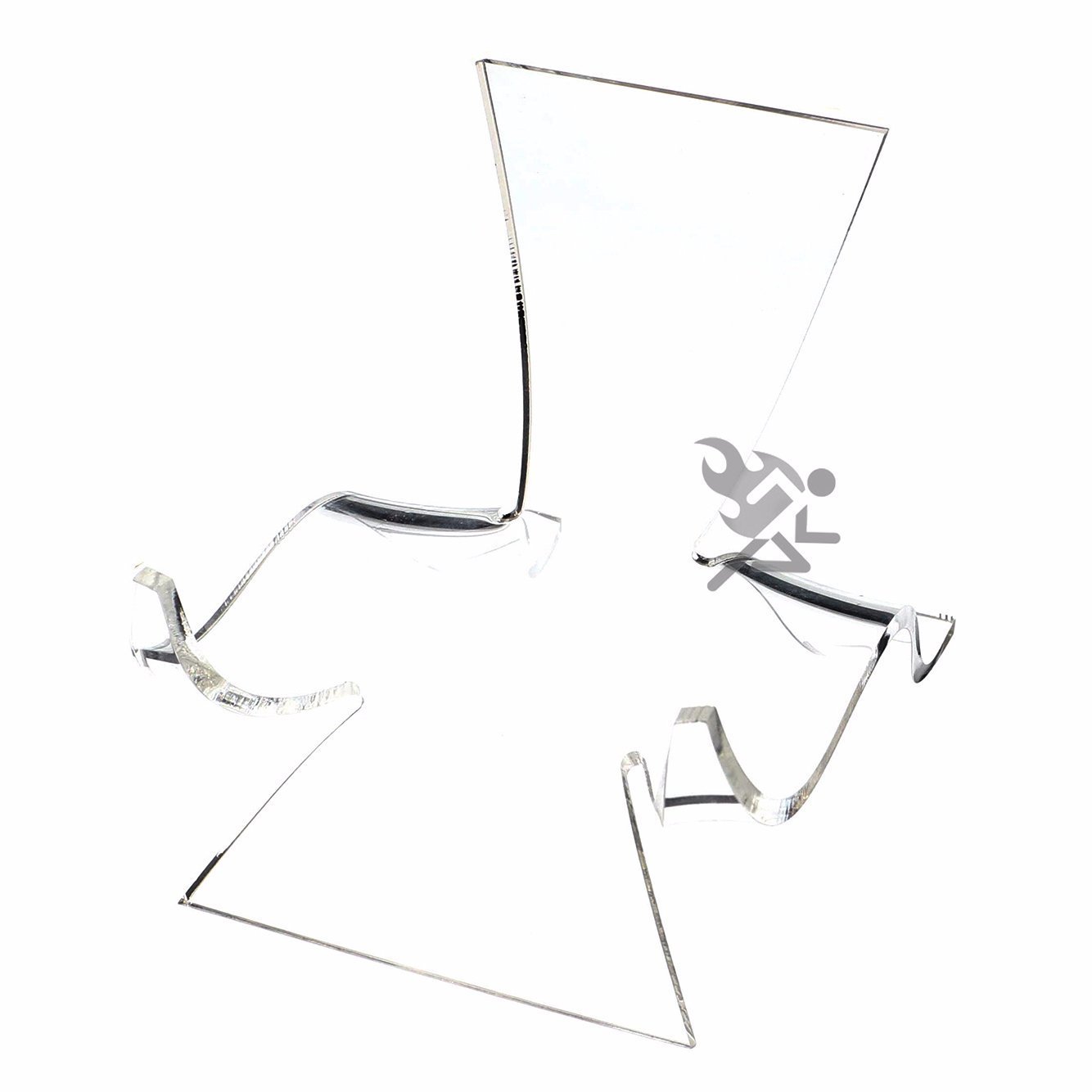 5-1/8&Prime; Clear Acrylic High Back Cradle Display Stand Easel w/ Deep Shelf Qty: 1