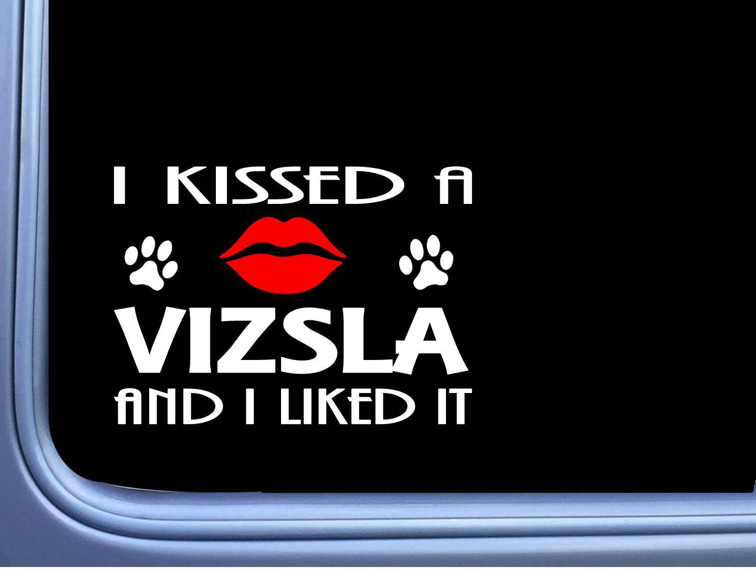 Vizsla Kissed L934 8&Prime; dog window decal sticker