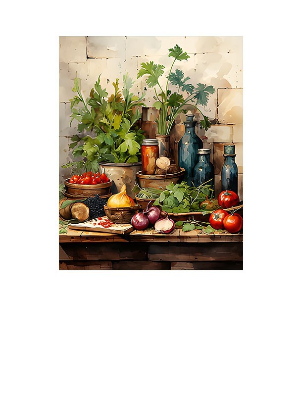 11×14 Fresh Kitchen Canvas Print Wall Art