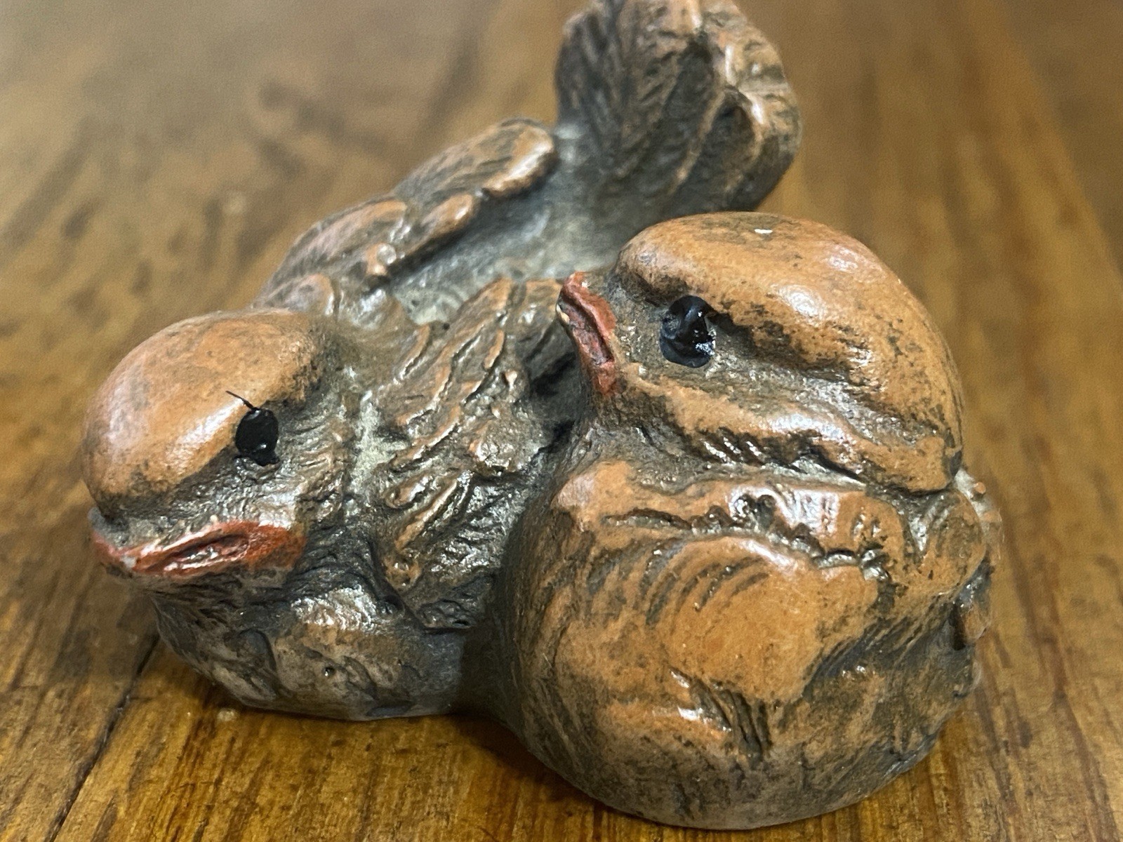 Dual Sparrow Figurine Delicate Features Beautiful Art Collectable Possibly Italy