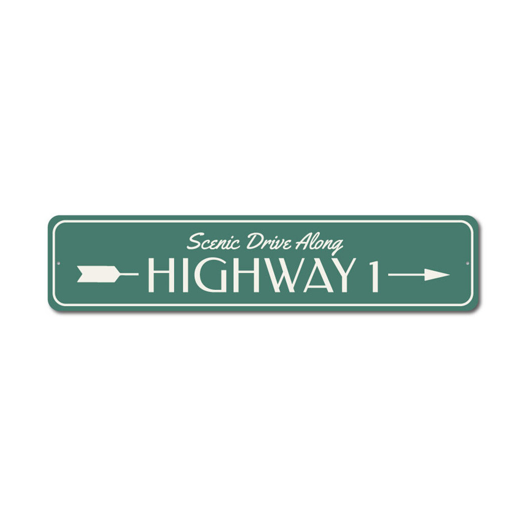 Highway Sign, Beach Decor, Beach Aluminum Metal Decor Sign