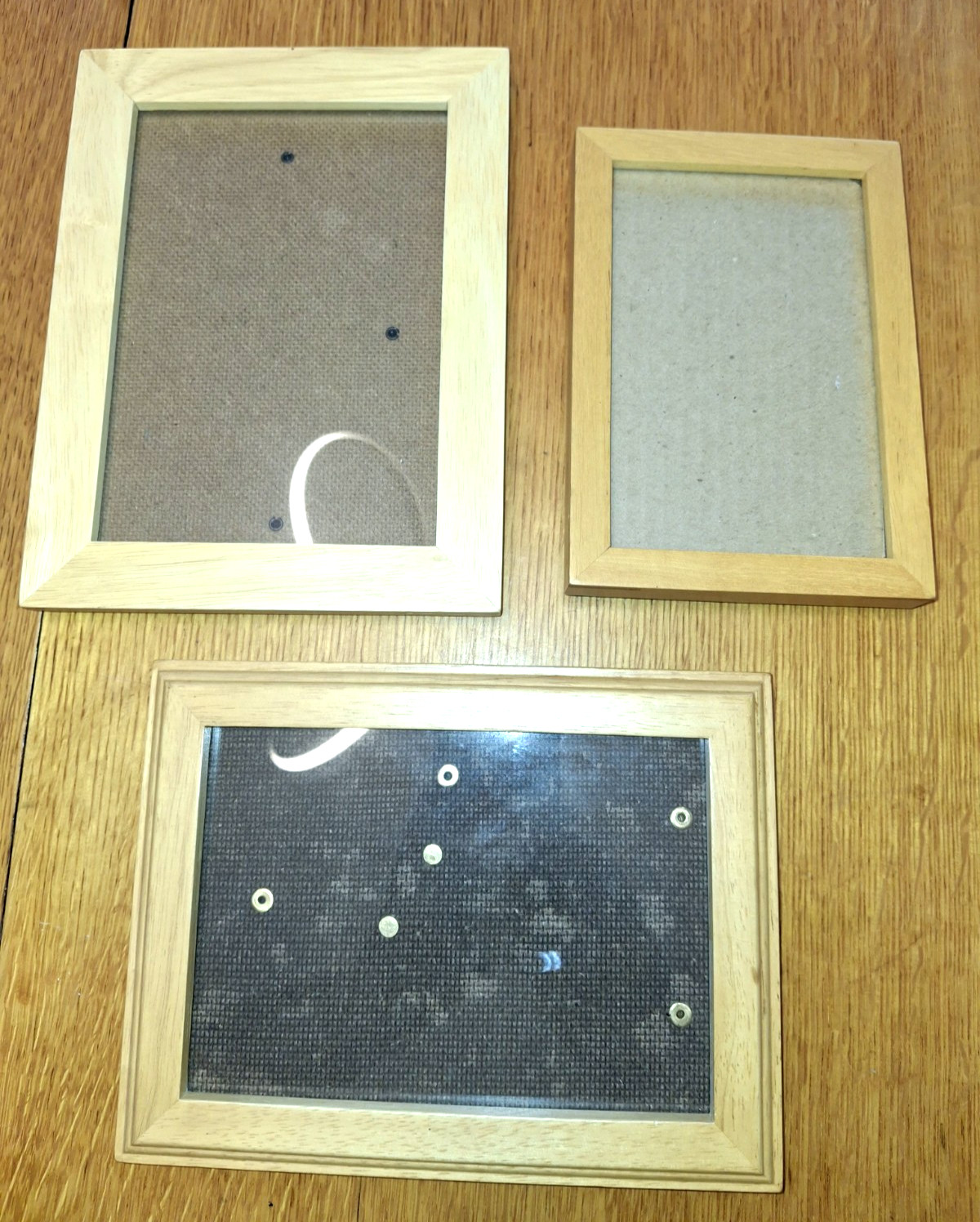 Lot of 3 Vintage Rectangular Wood Frames – Portrait or Landscape – Nice!