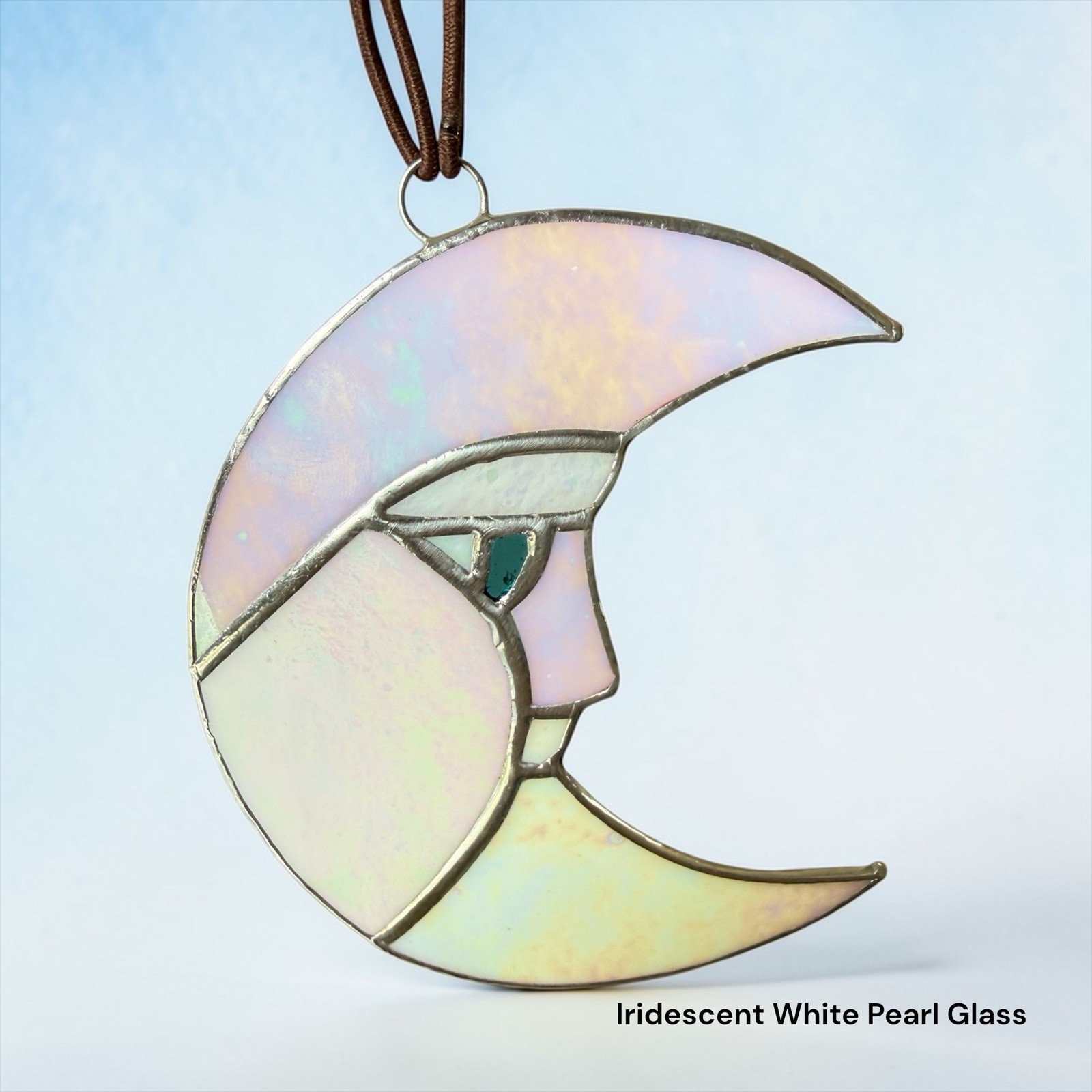 NEW Stained Glass Moon Sun-catcher, Window, Garden And Patio Decor