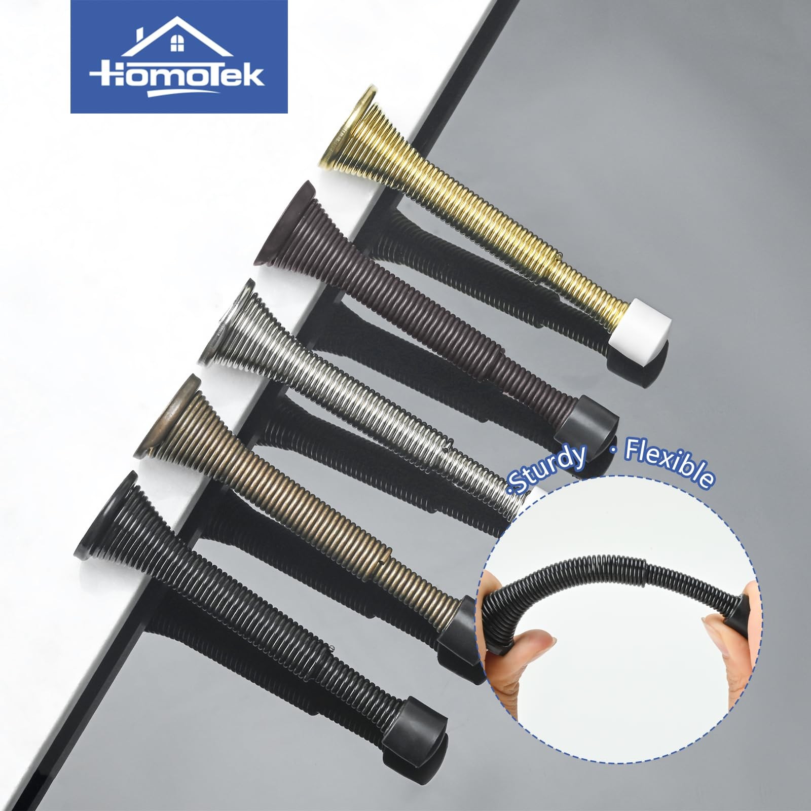 20 Pack Telescoping Spring Door Stoppers, Extended from 3-1/8 to 4-1/4 inches…