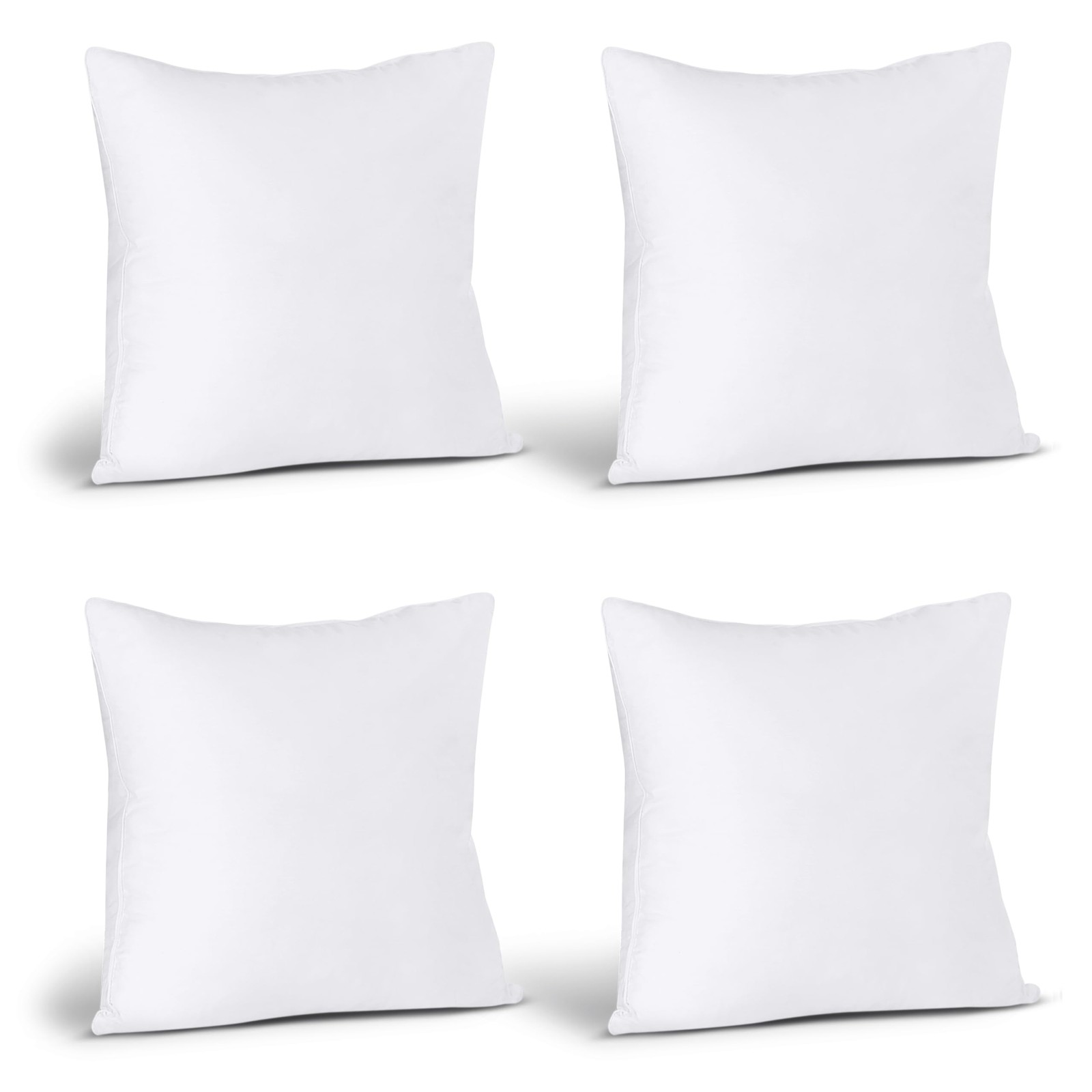 Utopia Bedding Throw Pillows (Set of 4, White) – 18 x 18 18×18 Inch, White
