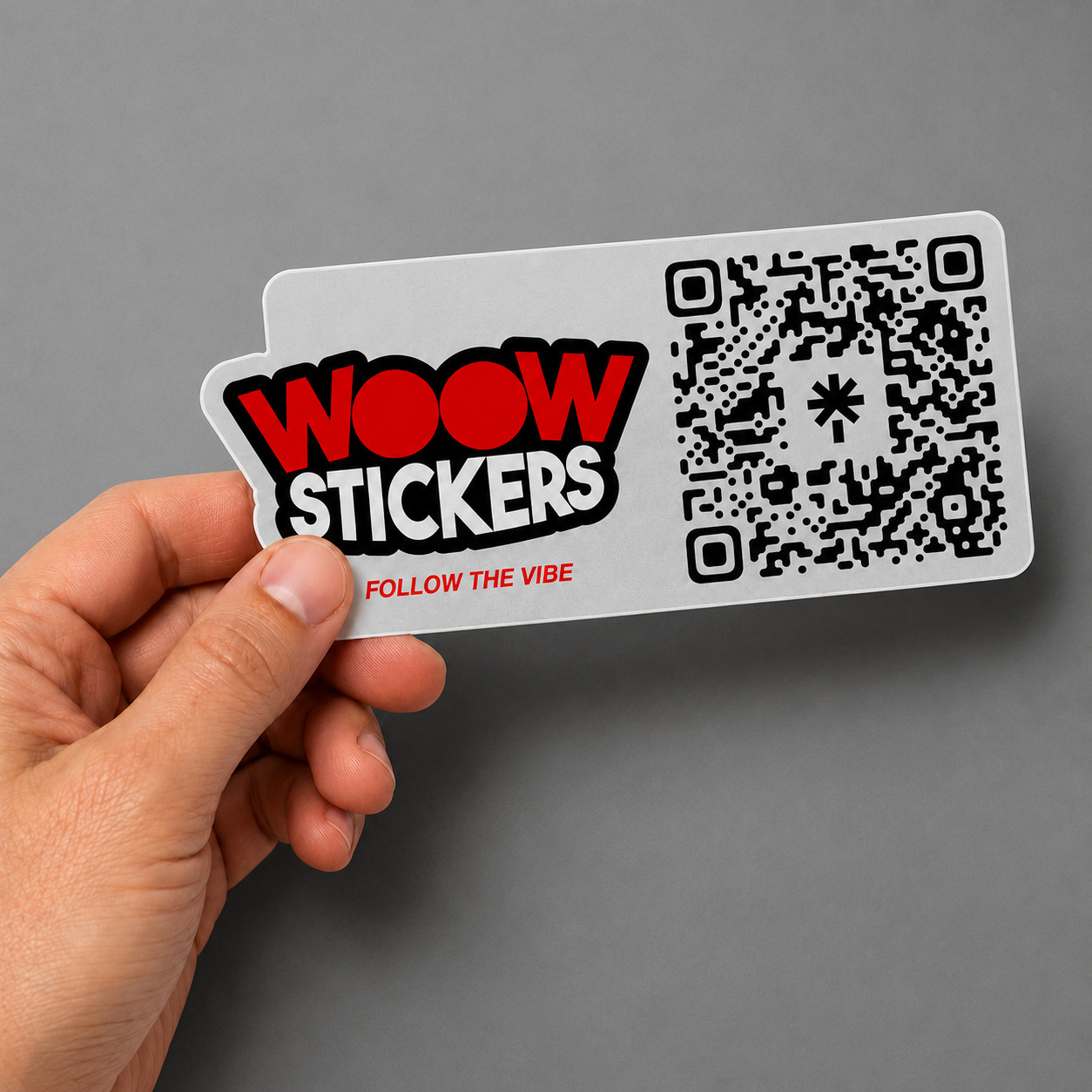 100 Custom QR Code Stickers 2.2×1 in Personalized Business Logo