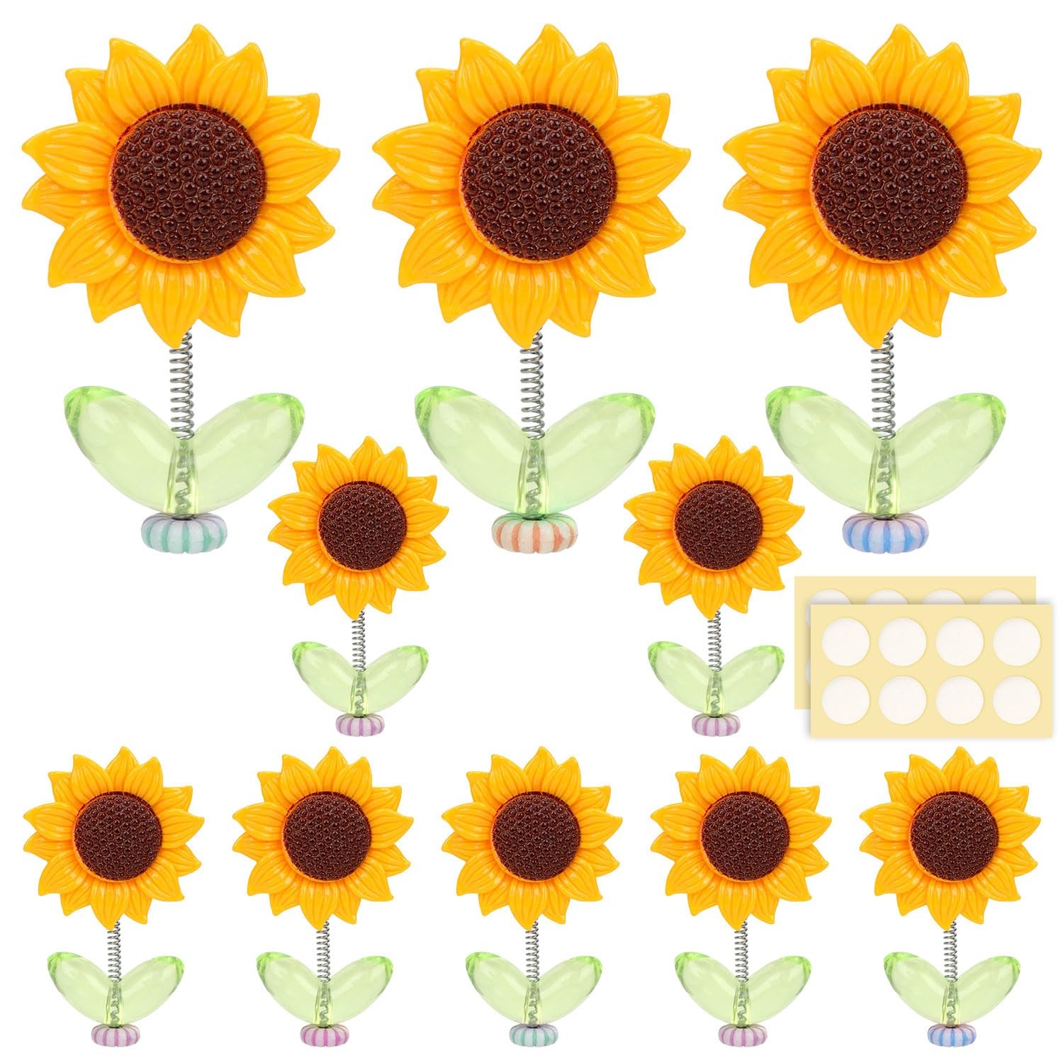 NQEUEPN 10pcs Sunflower Car Decors, 2.12×1.18 inches, as shown in the picture