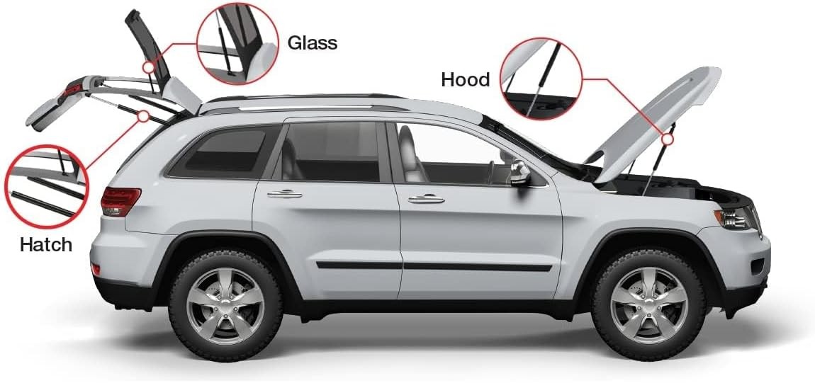 17.58 Inch 2Pcs Liftgate Trunk Struts Lift Supports Compatible with Toyota Prius