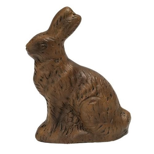 NEW Primitive Bunny Rabbit Chocolate Look Rustic Farmhouse Resin Brown 3.25&Prime; H
