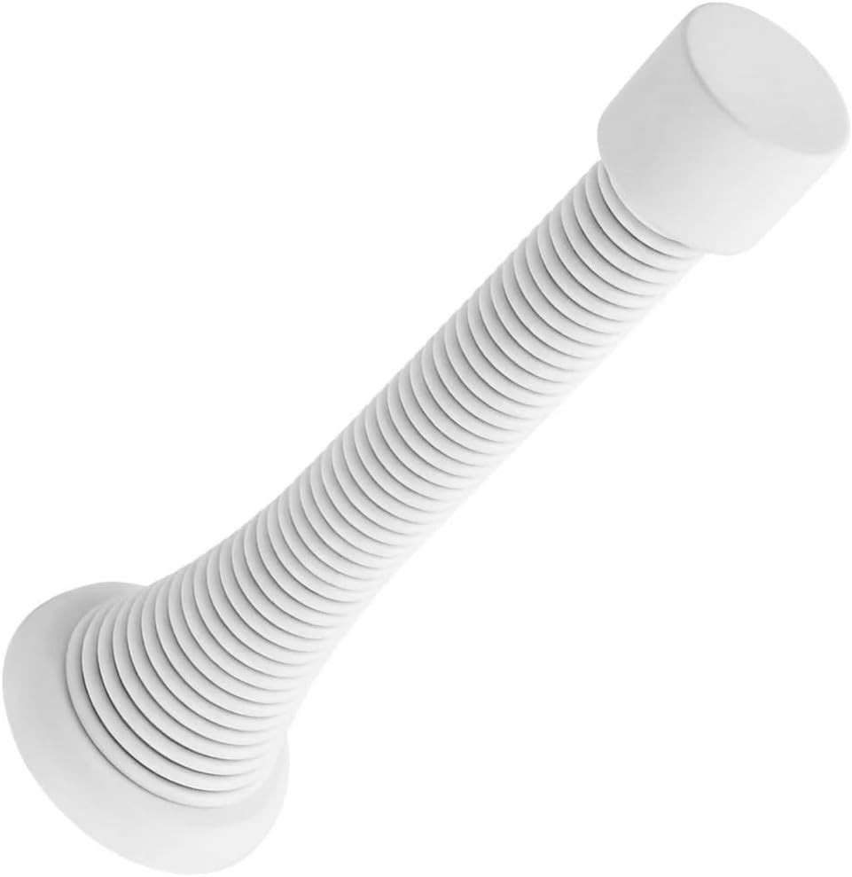 Stopper –1 White -Pack Wall Door Stopper – Easy Installation Doorstop with Rubbe