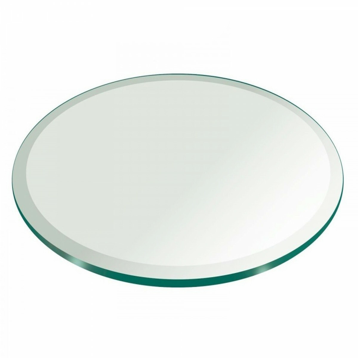 Round Glass Table Top 48&Prime; Beveled Polished Edge 1/4&Prime; Thick Tempered Glass