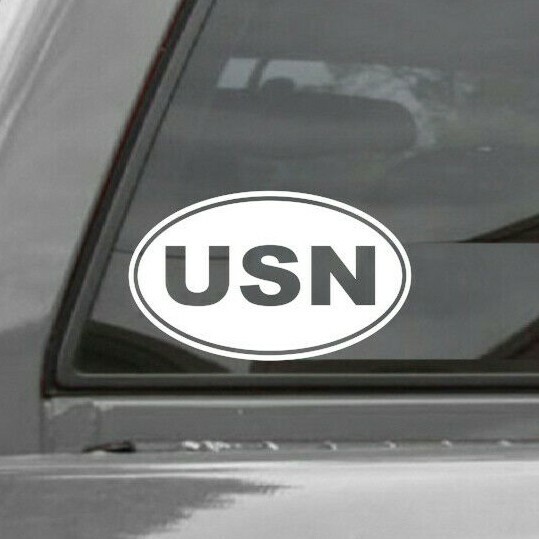 USN UNITED STATES NAVY EURO OVAL Vinyl Window Decal