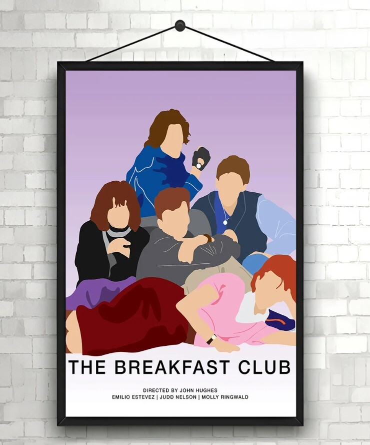 The Breakfast Club Retro Classic Minimal Movie Poster