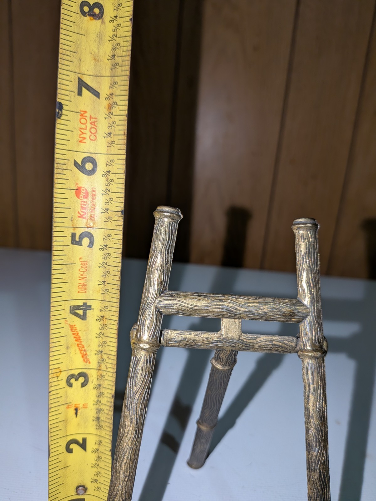 Vintage brass faux bamboo easel Made in Italy