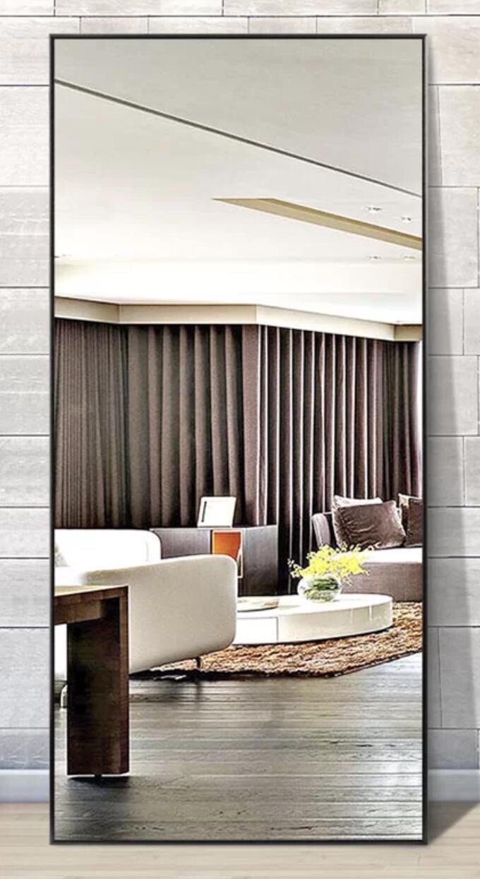 Foundation Hospitality Black stainless steel Framed 32×88 in Full Length Mirror