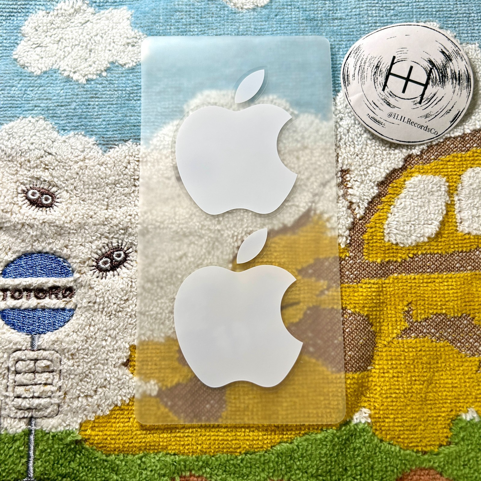 Apple Official Logo Sticker Set of 2 Laptop Decal 2&Prime; White OEM Original
