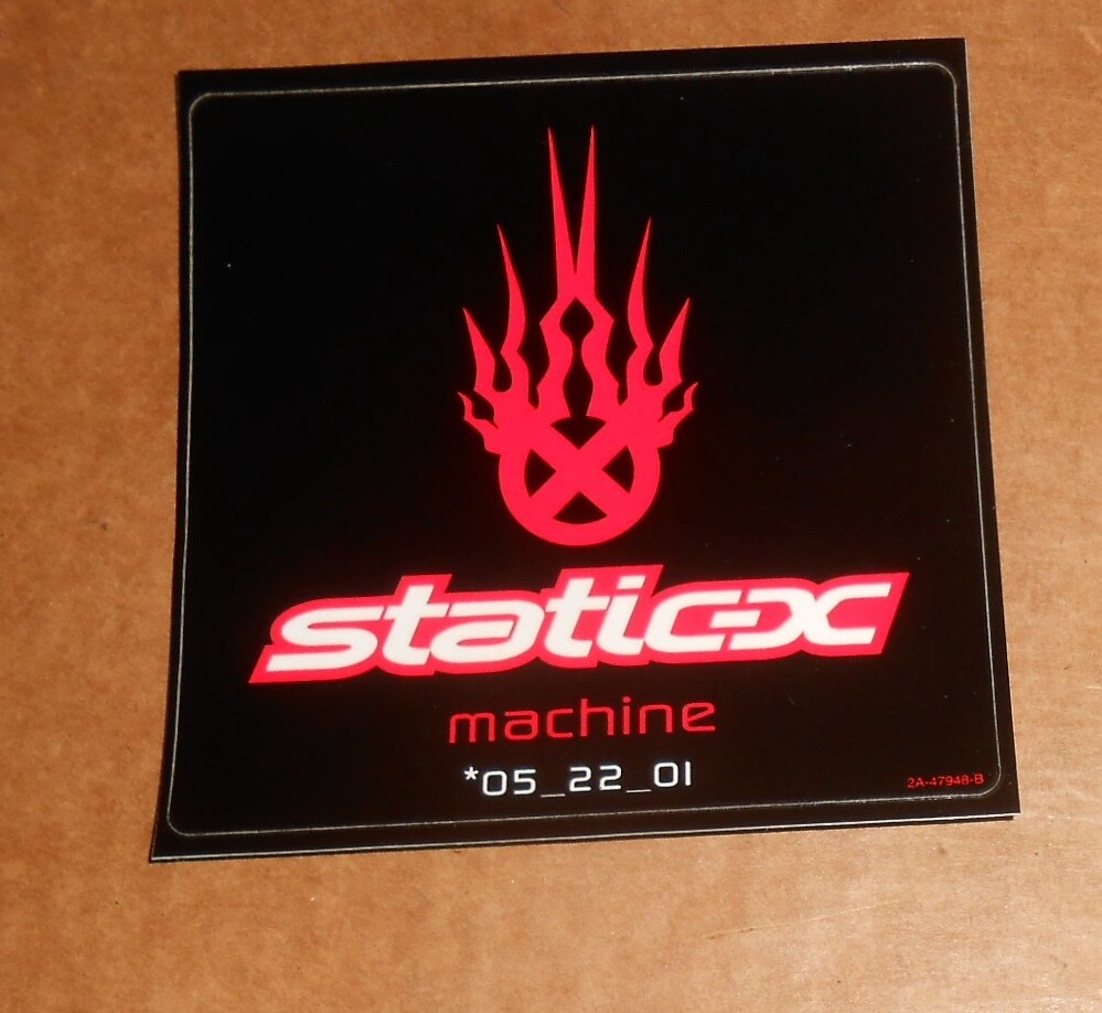 Static-X Machine Sticker Promo (rectangle) 4×4
