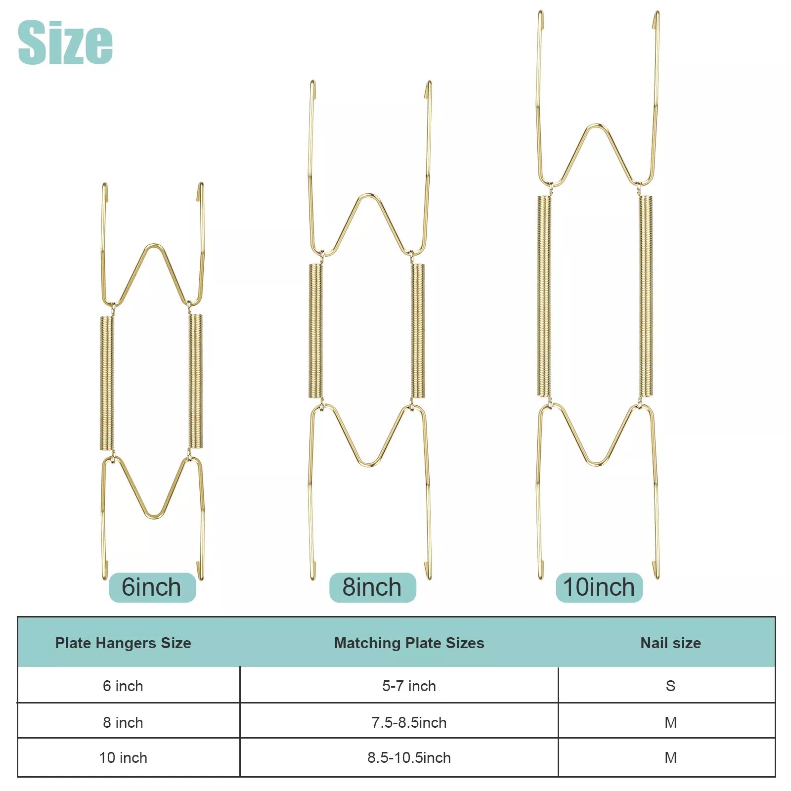 10Pcs Wall Plate Spring Hook Hanger Holder Hanging Wire Home Decor Accessory