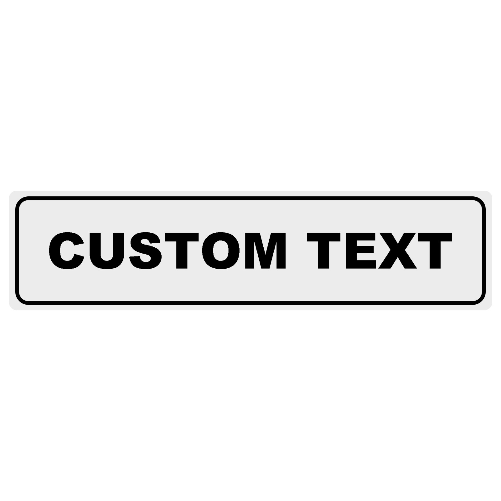 16&Prime; x 4&Prime; Custom Aluminum Metal Sign Personalized Your Own Text Message Sign