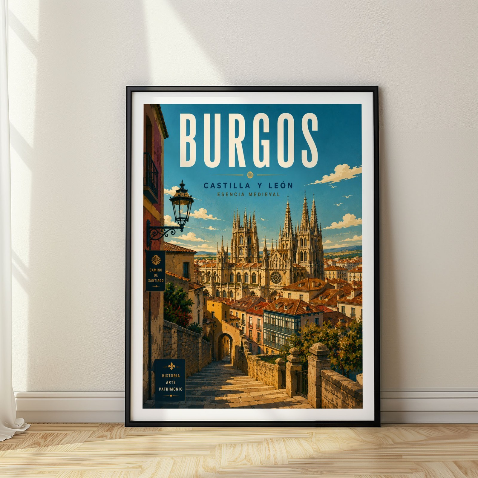Burgos Travel Poster Print, Wall Decor