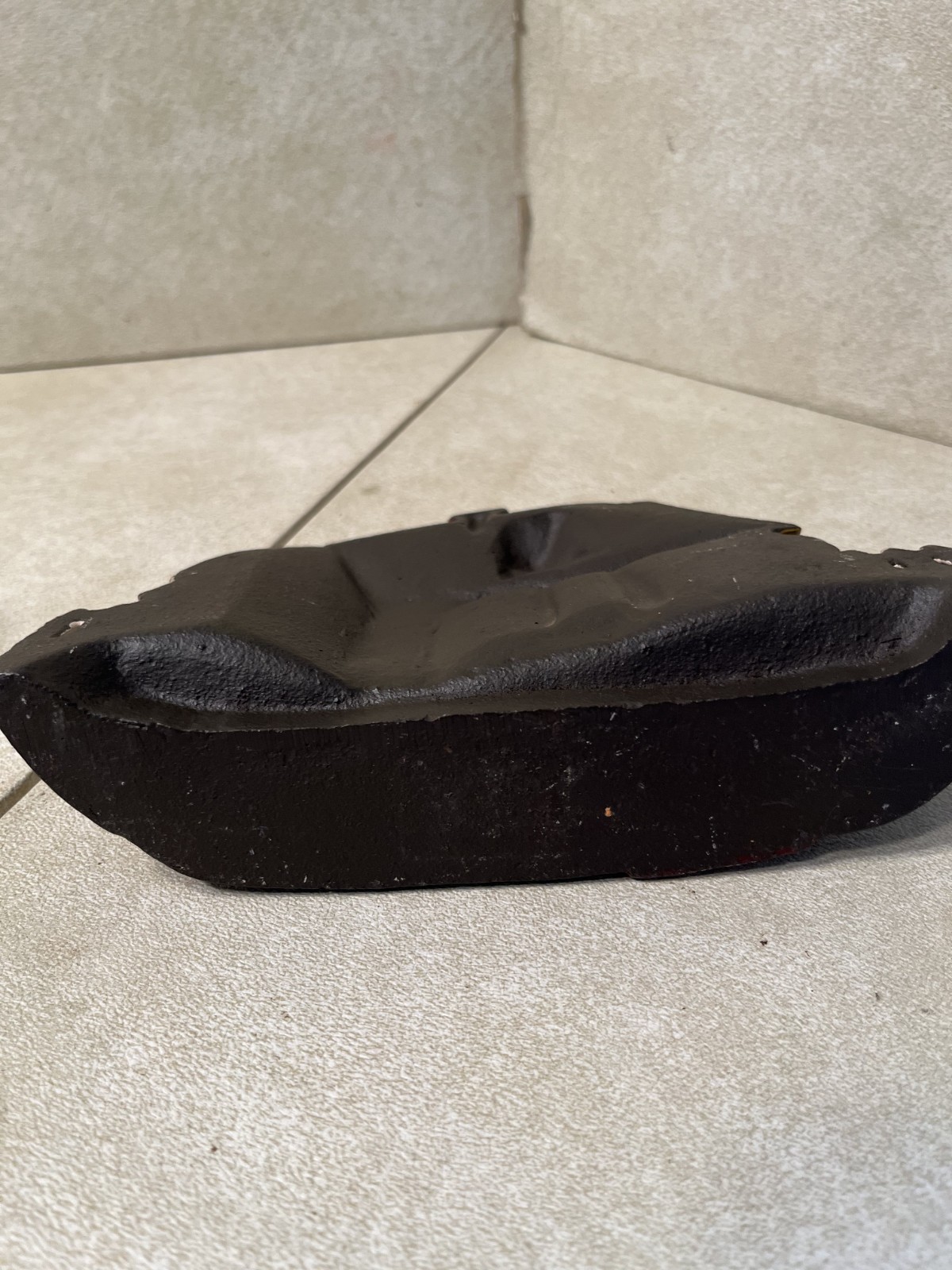 Vintage Hand Painted Cast Iron Cottage with Fence Doorstop