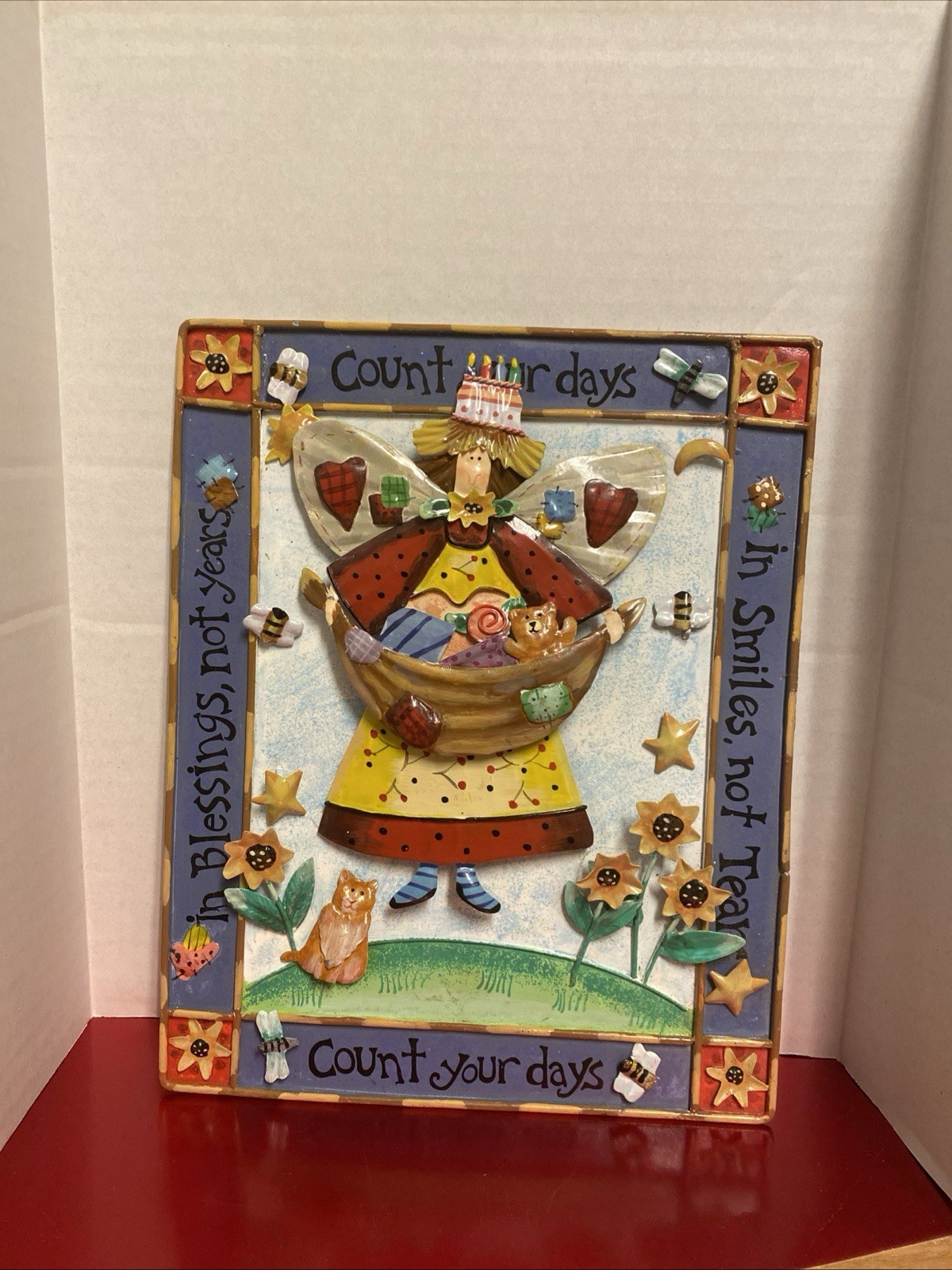 Debra & Jordan Bryan Friend Metal 3D Art Wall Hanging Count Your Days NWT 2000