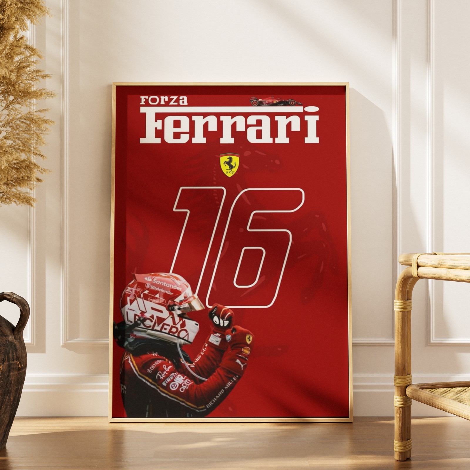 Charles Leclerc Ferrari F1 Poster Formula 1 Racing Wall Art Print Unframed #3