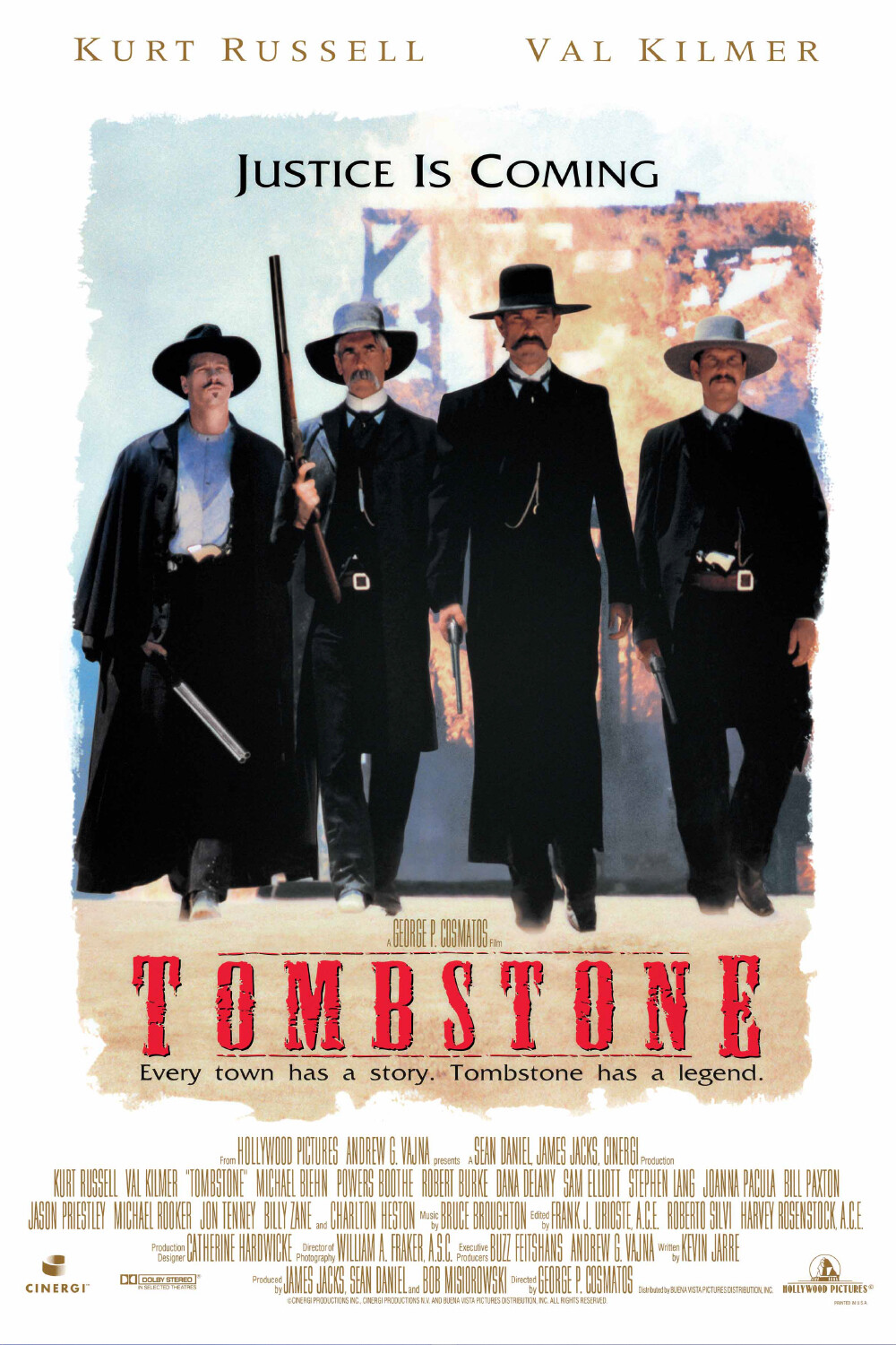 Tombstone – Movie Poster (Regular Style – White Version) (Size: 24&Prime; X 36&Prime;)
