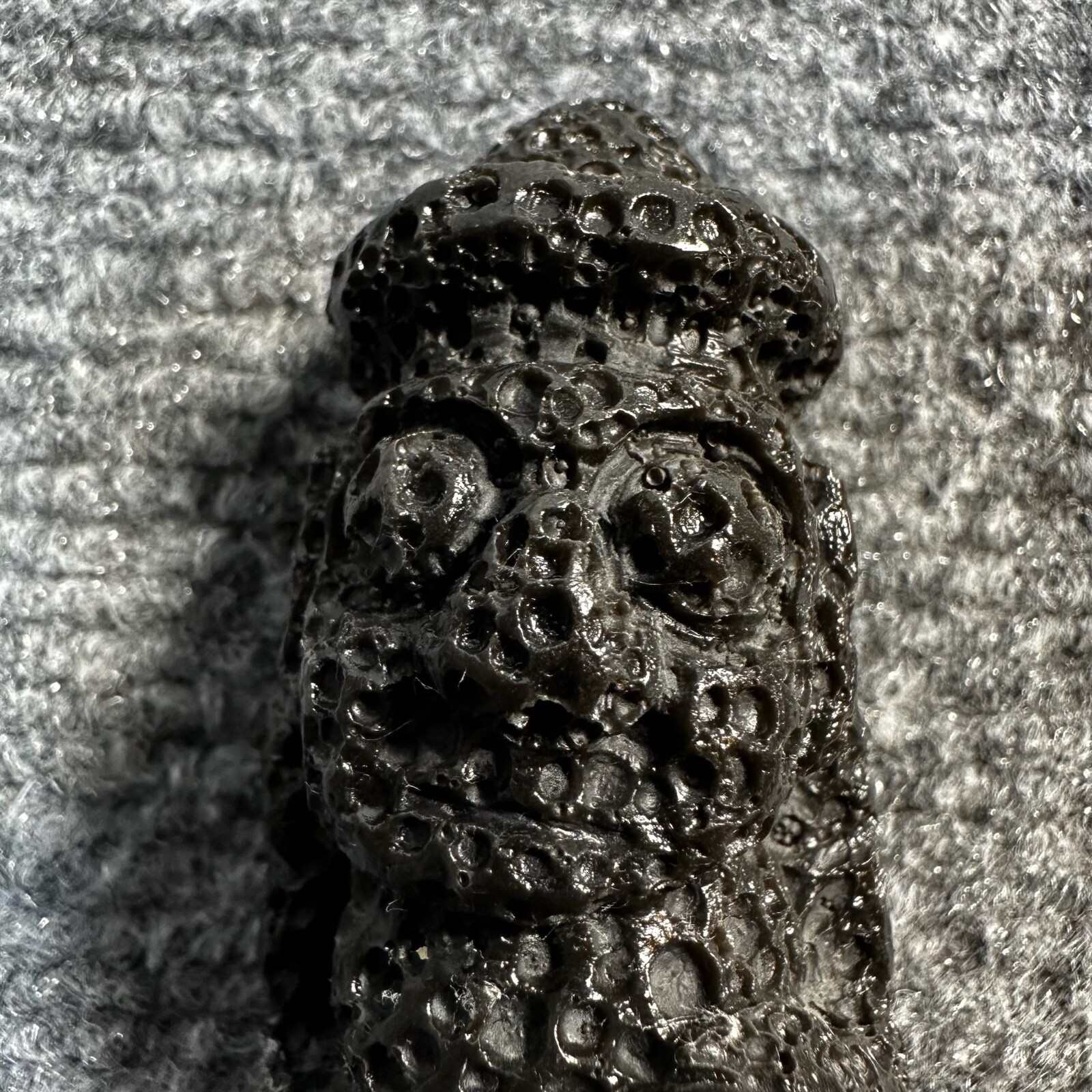 Korean Dol Hareubang Home Black Volcanic Rock Sculpture Asian Jeju Island