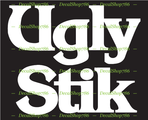 Ugly Stik Fishing Rods – Outdoors Sports – Vinyl Die-Cut Peel N&rsquo; Stick Decal