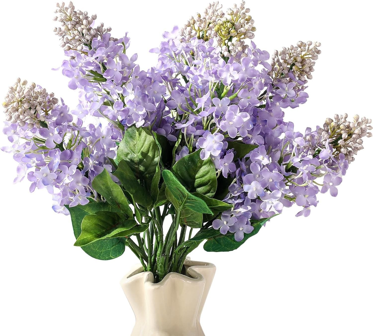 10 Pcs 24&Prime; Artificial Lilac Flowers Purple Fake Delphinium Antirrhinum Stem Real