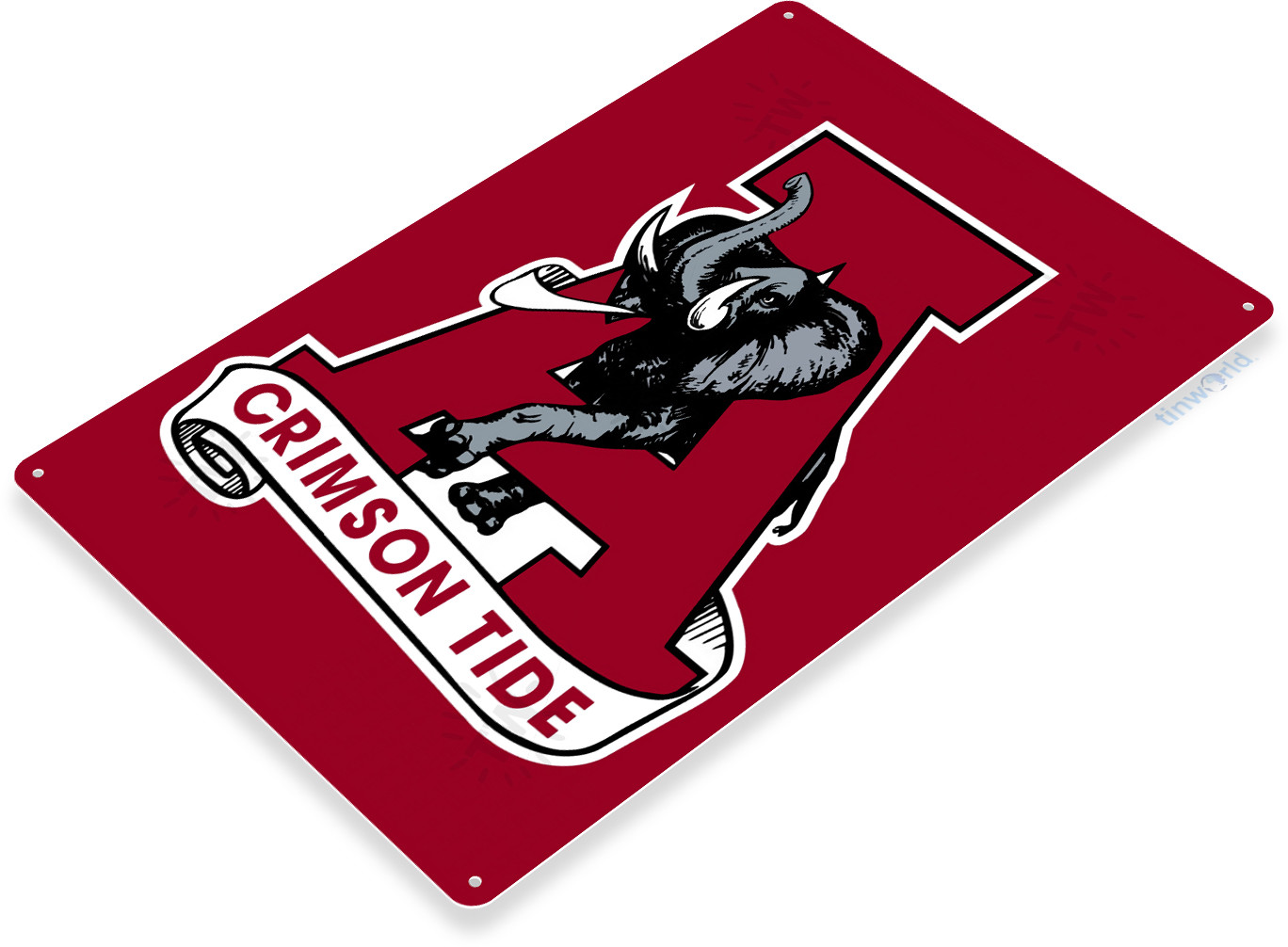 TIN SIGN Alabama Crimson Tide Metal Décor Art Mascot Sports Store Bar A204