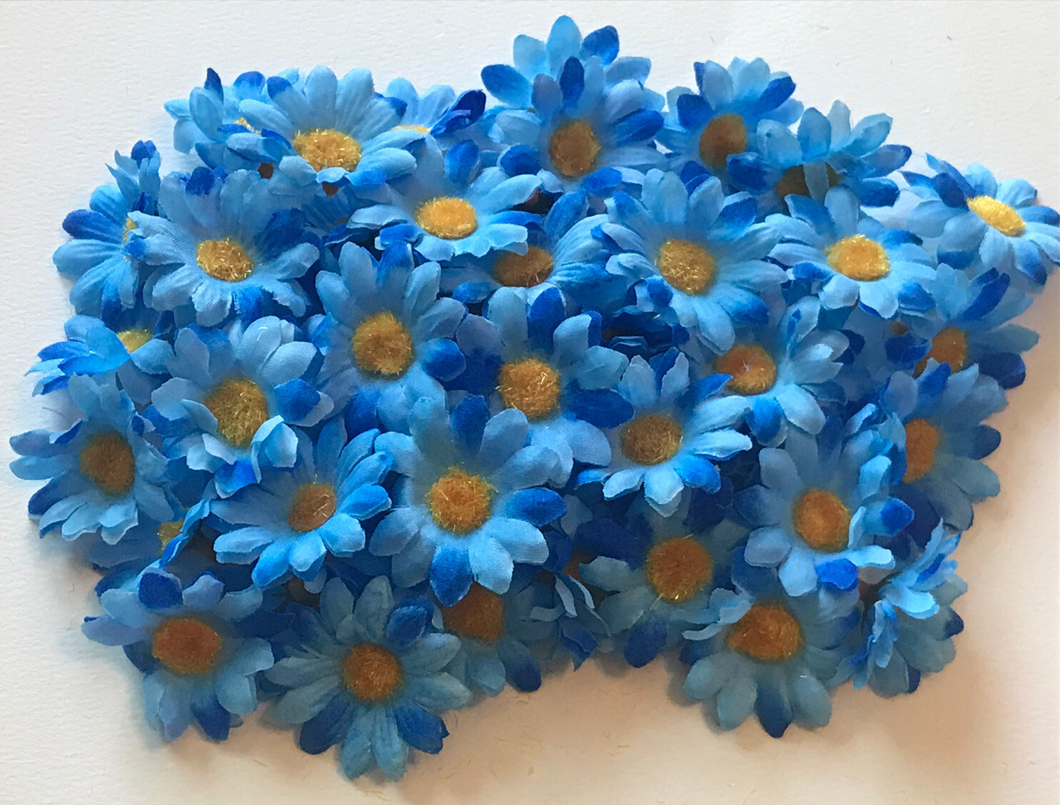 Artificial Silk Daisy Flower Head 1.25&Prime; Fake Sunflower DIY Craft Flower 100 pcs