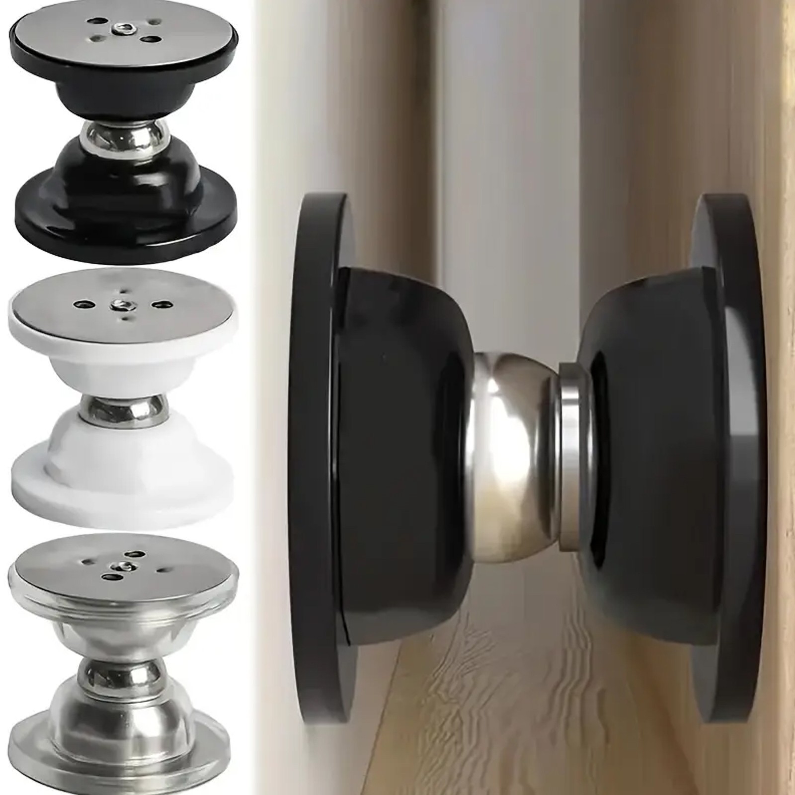 1pc Magnetic Door Stopper: Strong Silicone Anti-Collision Silent Catch – NEW