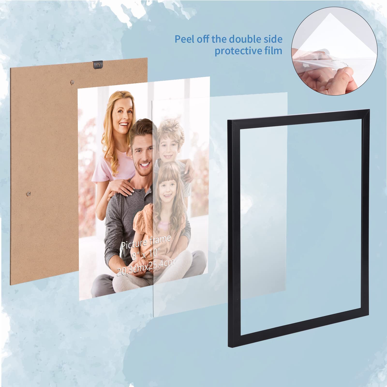 WIFTREY Black 8×10 Picture Frame Set of 18, Multi Photo Frames 8 by 10 Bulk f…