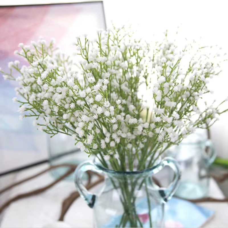 White Gypsophila Artificial Flowers – Wedding Bouquet & Vase Filler Decor