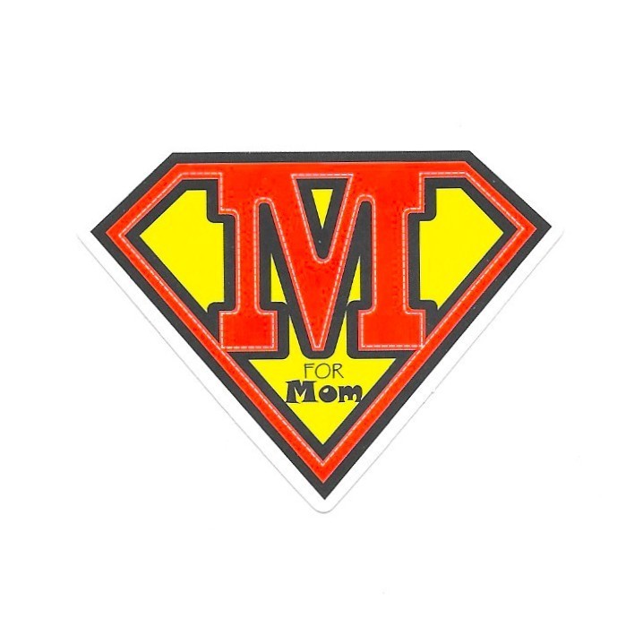 Super Mom Shield Vinyl Sticker Funny Mother Gift Hero Superhero Laptop Mug Case