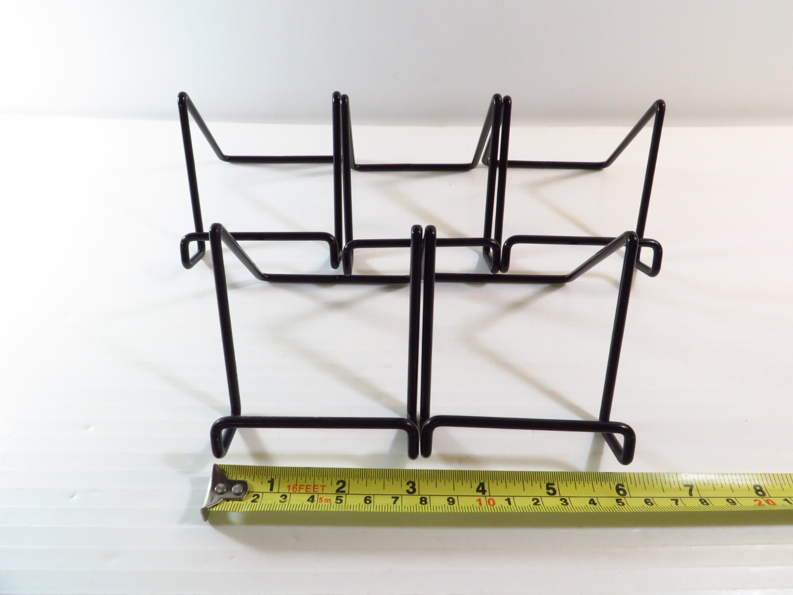 (5 Pack) SMALL 3&Prime;x3&Prime; Plate Stand Black Square Wire Display