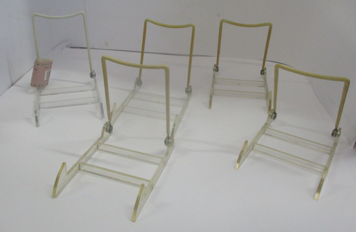 5 Vintage Plastic and Metal Folding Easel Displays
