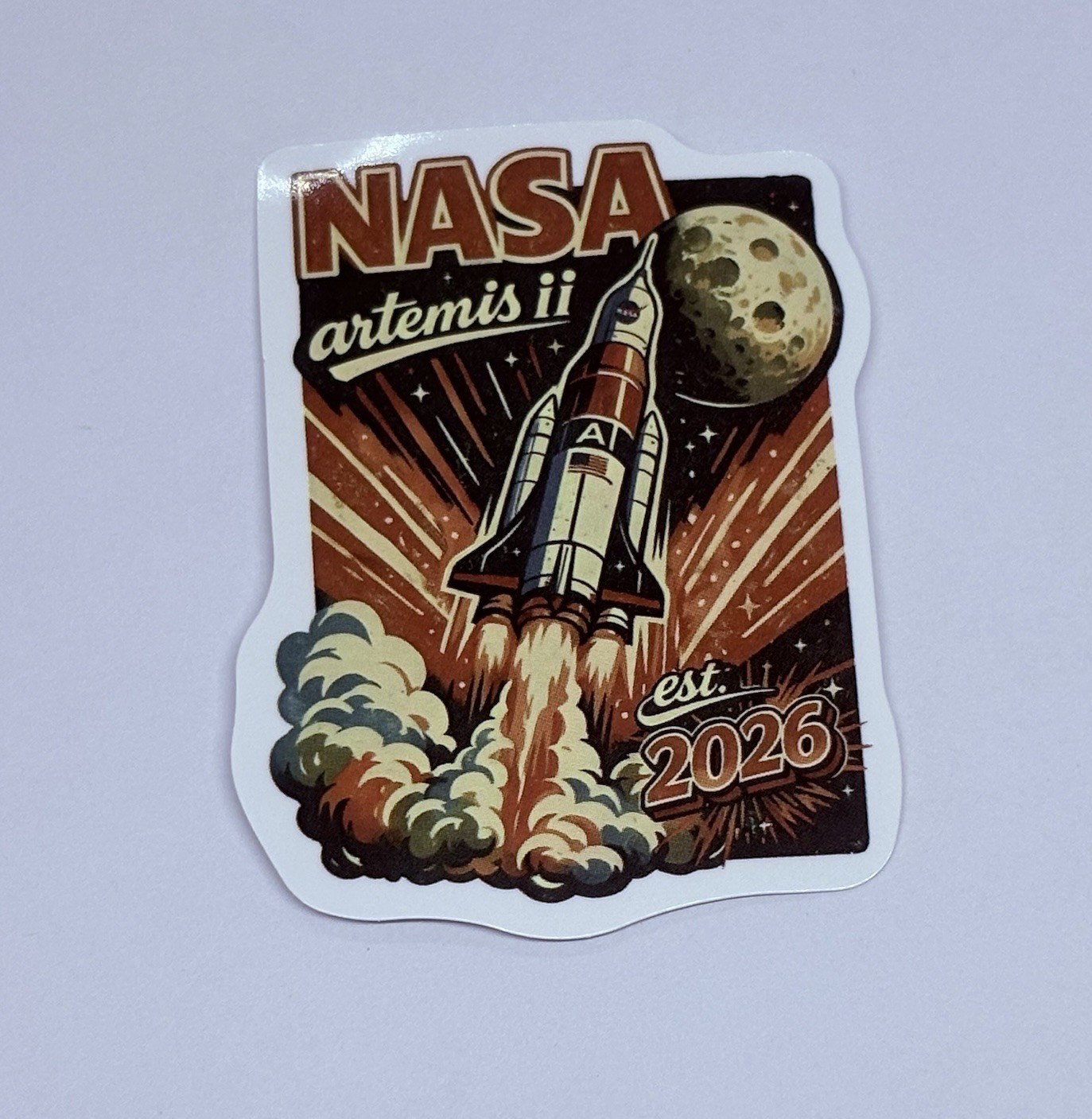 NASA Artemis II Novelty Sticker Vinyl Decal Moon Space Art Journal Decor Tc6